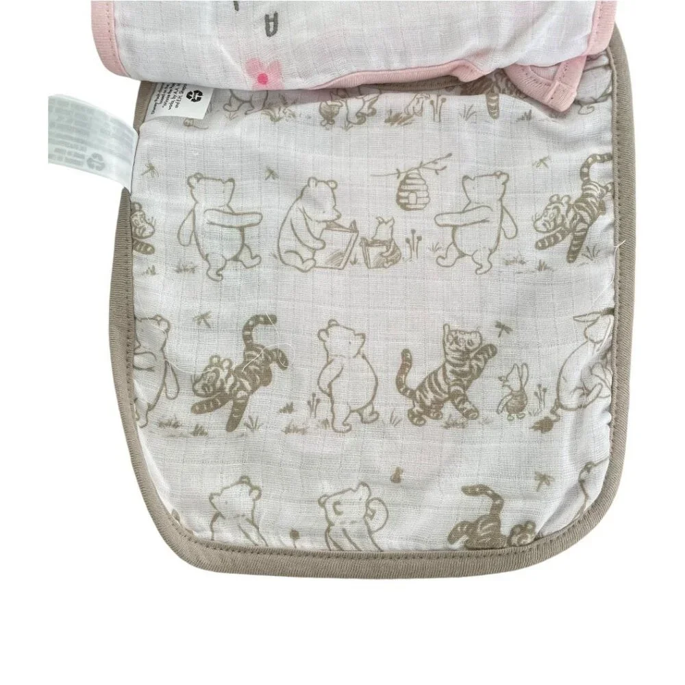 Disney Store Disney Baby Winnie The Pooh Piglet Tigger Pink Bib Set